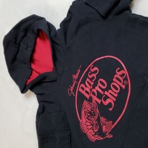 Boys Small Black and Red Bass Pro Shops Hoodie